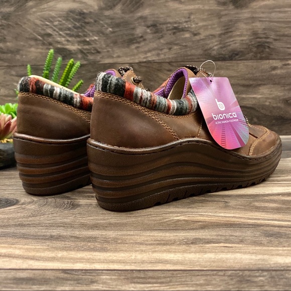 NIB Bionica Gervais Platform Wedge Oxford Sneaker - Picture 9 of 11